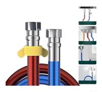 Tuyau pour gaz Acier Inoxydable 304 pour Chauffe-eau - Flexible Butane Propane Résistant Explosion - Kit Raccords Colliers Serrage - Usage Domestique - 20cm(A Pair Of 30)