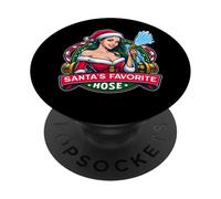 Tuyau préféré du Père Noël Coquine liste Sexy Meme PopSockets PopGrip Adhésif