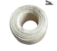 Tuyau Pvc Souple 1/4" matériel beige blanc noir de tuyau de PVC de tube de PE de 6.35mm for le système d'irrigation de kits de brumisation(15m Beige)