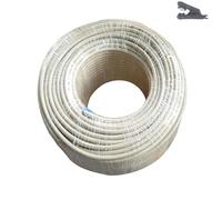 Tuyau Pvc Souple 1/4" matériel beige blanc noir de tuyau de PVC de tube de PE de 6.35mm for le système d'irrigation de kits de brumisation(20m Beige)