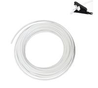 Tuyau Pvc Souple 1/4" matériel beige blanc noir de tuyau de PVC de tube de PE de 6.35mm for le système d'irrigation de kits de brumisation(20m White)