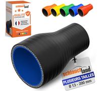 TUYAU RÉDUCTION EN SILICONE DI-Ø 76-45mm NOIR 200°C Manchon Adaptateur | CHOIX TAILLES ET COULEURS | DURITE Air Suralimentation Liquide Eau Refroidissement Raccord Radiateur flexible D'Aspiration