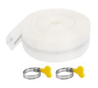 Tuyau Refoulement Plat 32mm 1 1/4 ,20 M Tuyau d'Incendie tuyau de refoulement Avec 2 Colliers De Serrage, Tuyau Industriel Pour Jardinage Et Agriculture