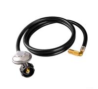 Tuyau régulateur de propane de 1,8 m avec adaptateur coudé pour plaques de cuisson de 43,2 cm et 55,9 cm, pour connexion de réservoir de propane QCC1 pour utilisation en extérieur et barbecue