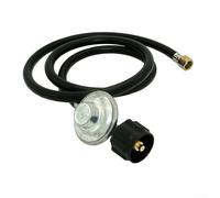 Tuyau régulateur de propane, régulateur basse pression avec tuyau pour réservoirs de 2,3 à 18,1 kg, gril sûr pour barbecue et foyers (angle plat de 180 °)