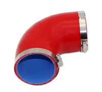 Tuyau reniflard d'admission d'air Raccord De Tuyau D'admission Turbo Pour Échangeur Chaleur Voiture Rouge Multi-tailles Universel En Silicone Connecteur À 90 Degrés(38MM)