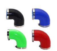 Tuyau reniflard d'admission d'air Tuyau En Silicone 90 Degrés Connecteur Réducteur Adaptateur Bleu Noir Rouge Résistance Haute Température Gel De Silice Universel(Rouge,ID 76MM-102MM)