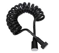 Tuyau rétractable à ressort, flexible de douche universel G1/2 avec raccord en cuivre, tube douchette anti-nœuds for toilettes(2 meter)