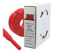 Tuyau rétractable rouge 2:1 rouleau de 5 m dans boîte distributeur 19,1 mm su...