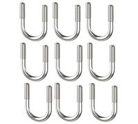 Tuyau rond en U en acier, 2 PcsM10 for les installations de construction, connexion véhicules, navires(M10*38)