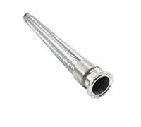 Tuyau sanitaire ondulé en acier inoxydable 1.5 à charge rapide, 1.5 "OD50.5mm (19mm/25mm/32mm/38mm), tuyau ondulé en métal tressé for brassage à domicile, 304(32mm x ferrule 50.5,300mm)