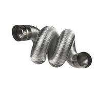 Tuyau semi-flexible en aluminium de ∅ 70 mm et 1 mètre avec connecteur en acier inoxydable for conduit de ventilation de chauffe-eau/salle de bain et tuyau d'évacuation des fumées(Standard,2M_110MM)