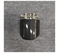 Tuyau Sortie Pot D'échappement 1 Tuyau D'échappement Universel en Fibre De Carbone Brillant Longueur 110 Mm Silencieux D'échappement pour Voiture(60mm in-114mm Out)