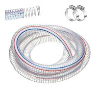 Tuyau Spiralé En Fil D'acier PVC Transparent Extra Épais Pour Pompe À Huile | 25 32mm Tuyau Flexible Armé De Fil Métallique, Tuyau De Drainage Pour Le Transfert D'air, D'eau(2m/6.5ft,10mm/0.39")