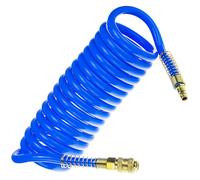 Tuyau spiralé en polyuréthane, longueur 5 m, diamètre intérieur 5 mm et extérieur 8 mm, conçu pour les outils pneumatiques professionnels et domestiques.