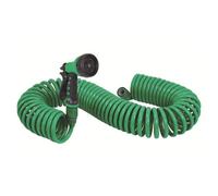 Tuyau spiralé flexible - Tuyau d'arrosage courbé - Kit compact - Tuyau en polyuréthane rétractable avec adaptateur pour jardinage, nettoyage de véhicule, arrosage extérieur