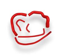 Tuyau Supérieur Et Inférieur Liquide De Refroidissement De Radiateur En Silicone Pour Jeep Pour Cherokee XJ 4.0L Avec 6 Cylindres 1991 - 2001 Tuyau D'Admission(6pcs Red)