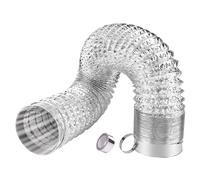 Tuyau télescopique en aluminium, Tuyau d'aération flexible en aluminium non isolé for sèche-linge(3m,200mm)