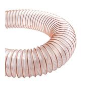 Tuyau transparent en polyuréthane, Tuyau flexible en polyuréthane PU for la collecte de poussière et le travail du bois, 3, pieds, 20-600 mm(85mm/0.93mm)