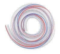 Tuyau transparent en PVC basse pression renforcé d'un fil d'acier, épaisseur 5 mm, longueur 1 m (3,3 pi), avec 2 colliers de serrage, diamètre intérieur 32-110 mm(ID 32mm)