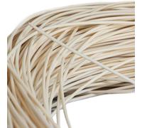 Tuyau Tressé Canne Kit de Réparation, 1 Rouleau Moelle de Rotin Cannage Naturelle pour Vannerie, 250g Ronde Rouleau de Osier Rotin à Tresser pour Meubles de Jardin, Projets de Bricolage(6mm x 15m)