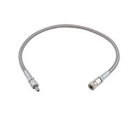 Tuyau tressé en acier inoxydable avec dispositif de déconnexion rapide de 8 mm, adapté au système de charge d'extension de tuyau de station de remplissage d'air(24 inch length)