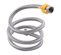 Tuyau tressé en acier inoxydable for chauffe-eau domestique, robinet de toilette, tuyau d'arrivée d'eau chaude et froide, tuyau d'eau en métal(300cm)