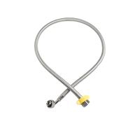 Tuyau tressé en acier inoxydable for robinet d'eau chaude et froide, 1/2", flexible de raccordement avec coude, 60-100 cm, pièces for machine à laver(100cm)