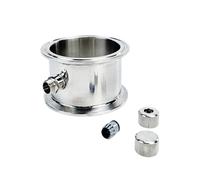 Tuyau Tri-Clamp 3" 76 mm OD 91 mm, avec embout thermométrique soudé, adaptateur de soudage monobloc SS304(Without Thermometer)