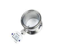 Tuyau Tri-Clamp 3" 76 mm OD 91 mm, avec embout thermométrique soudé, adaptateur de soudage monobloc SS304(With Thermometer)