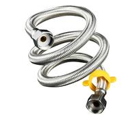 Tuyau Tuyau d'admission de chauffe-eau en métal à soufflet en acier inoxydable, interface haute pression chaude et froide pouvant être pliée d'arrosage(30 cm)