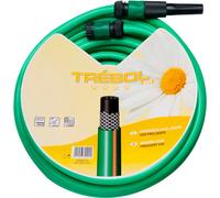 Tuyau vert tressé Trebol 15 mm. rouleau de 15 mètres avec accessoires