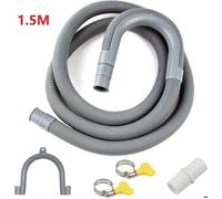 Tuyau Vidange Machine a Laver, 1.5M Rallonge de Tuyau de Vidange, Tuyau de Vidange Universel, avec Support et Colliers de Serrage