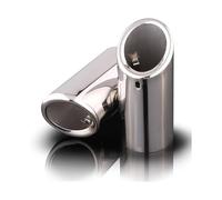 Tuyau Voiture D'échappement Pour BMW E30 E36 E46 E90 E91 E92 E93 F30 320i 325i 328i 2006-2010 GT 2013-2018 Embout Silencieux Tuyau D'échappement Voiture(2pcs Silver)