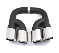 Tuyau Voiture D'échappement Pour Cayenne 2011 2012 2013 2014 Tuyau D'échappement Arrière Système Silencieux Auto Embout Voiture D'extrémité(Silver B Long)