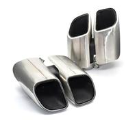 Tuyau Voiture D'échappement Pour Macan Pour Turbo 2014 2015 2016 2017 2018 Pointe Silencieux Embout D'échappement Tuyau Carré Embouts D'extrémité Queue(SILVER A)