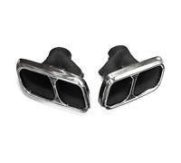 Tuyau Voiture D'échappement Pour Range Pour Rover Avec Pour SVR Pour Bodykit 2014-2018 Système D'échappement Carré Embout Automatique Tuyau D'extrémité Silencieux Voiture(Argent)