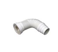 Tuyau WC souple extensible INTERPLAST - 230mm-570mm - Blanc - Garantie 2 ans