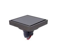 Tuyaux De Drainage Siphon De Sol Invisible Tout en Cuivre Noyau De Lévitation Magnétique en Cuivre Pur Salle De Bain Douche À Grand Déplacement Carrelage Incrusté Gris Noir Rangée Droite