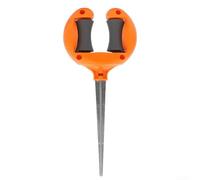 Tuyaux de jardin en métal, système de pointes et de rouleaux multi-usages pour la protection des plantes, 27 x 12 x 3 cm, blanc/orange (orange)