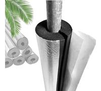 Tuyaux De Mousse Antigel ,Tuyau D'isolation,ID 22mm-133mm,Tuyau Isolation Tuyau En Caoutchouc Semi-fendue Manchon Isolant Avec Papier D'aluminium Résistant À L'eau(ID60mmx30mmx95cm)