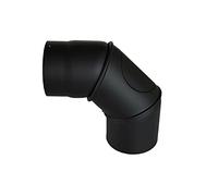 Tuyaux de poêle noir - Tous les diamètres et formes - Diamètres 120, 130, 150, 160, 180, 200 mm (diamètre 120 mm, coude réglable 0 ° - 90 °)