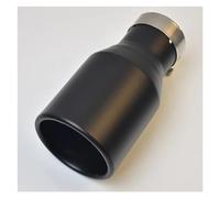 tuyaux d'échappement 1 Pièce D'accessoires Universels Pour Voiture Silencieux À Bride Bouclée En Acier Inoxydable Embout Noir Mat Voiture Courbé Tuyau(ID 63 OD 89mm)