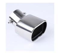 Tuyaux D'échappement Embout De Silencieux D'échappement Carré Universel Pour Voiture Tube En Acier Inoxydable Garniture Chromée Revêtement D'échappement Arrière Modifié(2 bend)