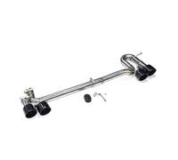 tuyaux d'échappement Embout D'échappement Pour VW Pour CC Silencieux D'échappement Quad Embout D'échappement En Fibre Carbone Système Tuyau D'échappement Voiture Courbé Tuyau(Noir)