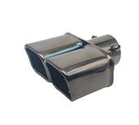 Tuyaux D'échappement Embout D'échappement Universel Carré À Double Sortie Silencieux En Acier Inoxydable Pour Voiture(Innet 75mm C)