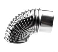 Tuyaux d'échappement en acier inoxydable pour chauffe-eau à gaz, tuyaux d'échappement de chauffage diesel, connecteur coudé (100 mm)