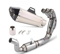 Tuyaux D'échappement Pour MT09 Pour FZ09 2021-2024 Système D'échappement Complet Tuyau De Silencieux 51 Mm Noir Tuyau d'échappement à enfiler(D)
