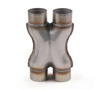 Tuyaux d'échappement Système D'échappement Acier Inoxydable 2.25'' 2.5'' 3'' Entrée/Sortie X-pipe Embout Silencieux Universel Tuyau D'échappement À Quatre Voies Embout Tuyau D'échappement(2.25inch)