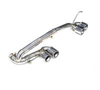 tuyaux d'échappement Système D'échappement En Acier Inoxydable Pour BMW E90 E92 E93 320i 318i Pour M3 Pare-chocs Silencieux Tuyau D'échappement Voiture Courbé Tuyau(Argent)